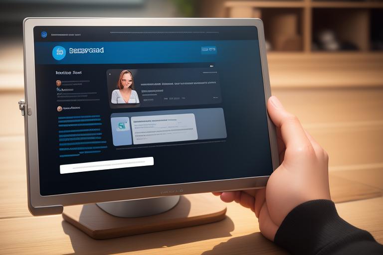 A user browsing through different features offered by Barclaycard